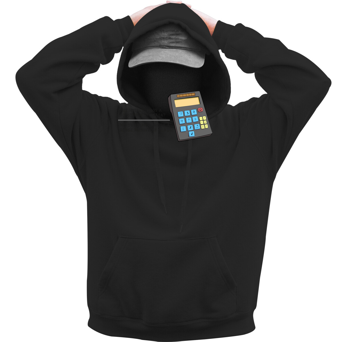 Kapucnis belebújós pulóver