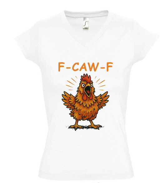 Női V nyakú póló