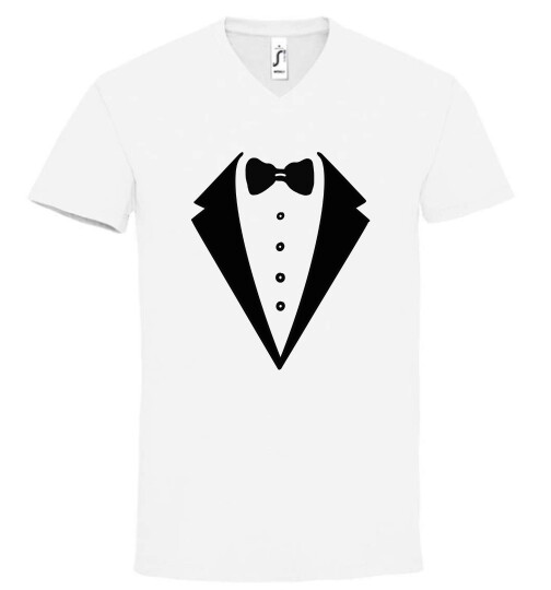 Unisex V nyakú póló