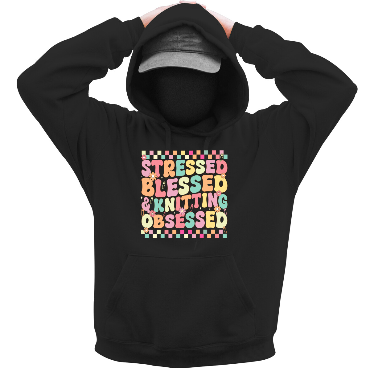 Kapucnis belebújós pulóver