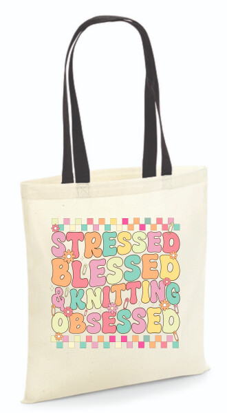 Vászontáska - színes fülű 