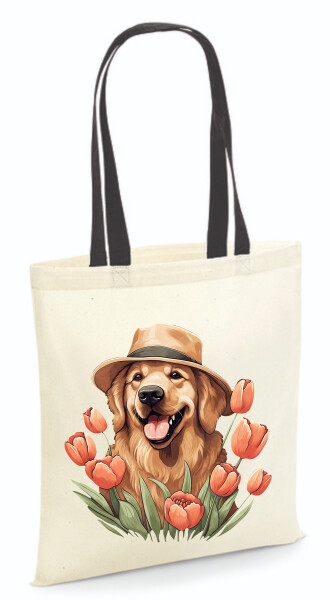 Vászontáska - színes fülű 