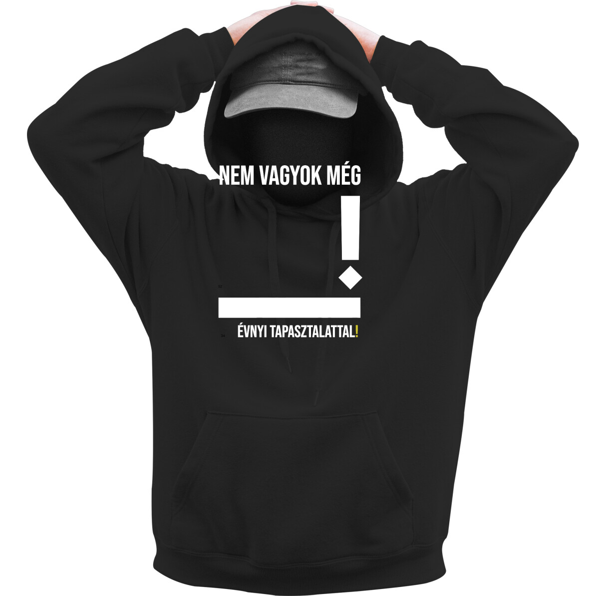 Kapucnis belebújós pulóver