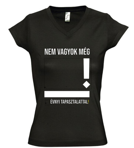 Női V nyakú póló