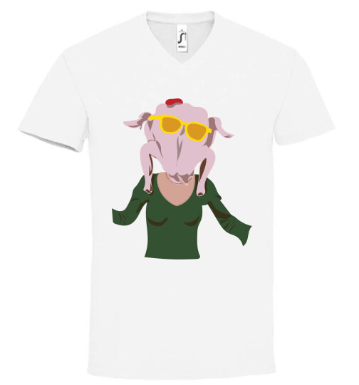 Unisex V nyakú póló