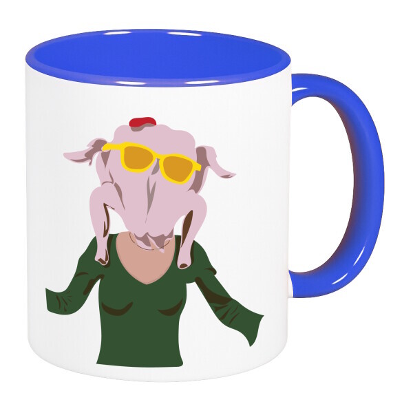 Színes fülű és belsejű bögre