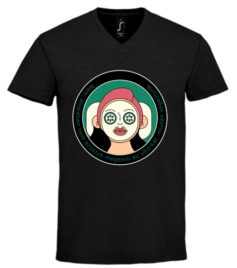 Unisex V nyakú póló