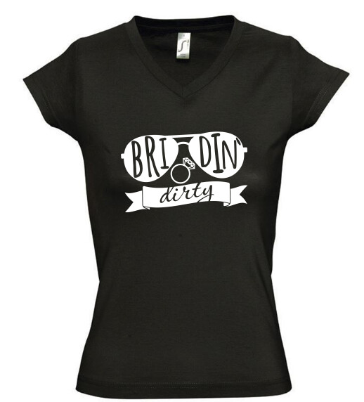 Női V nyakú póló