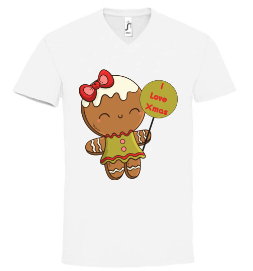 Unisex V nyakú póló