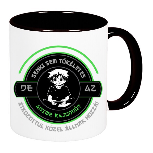 Színes fülű és belsejű bögre