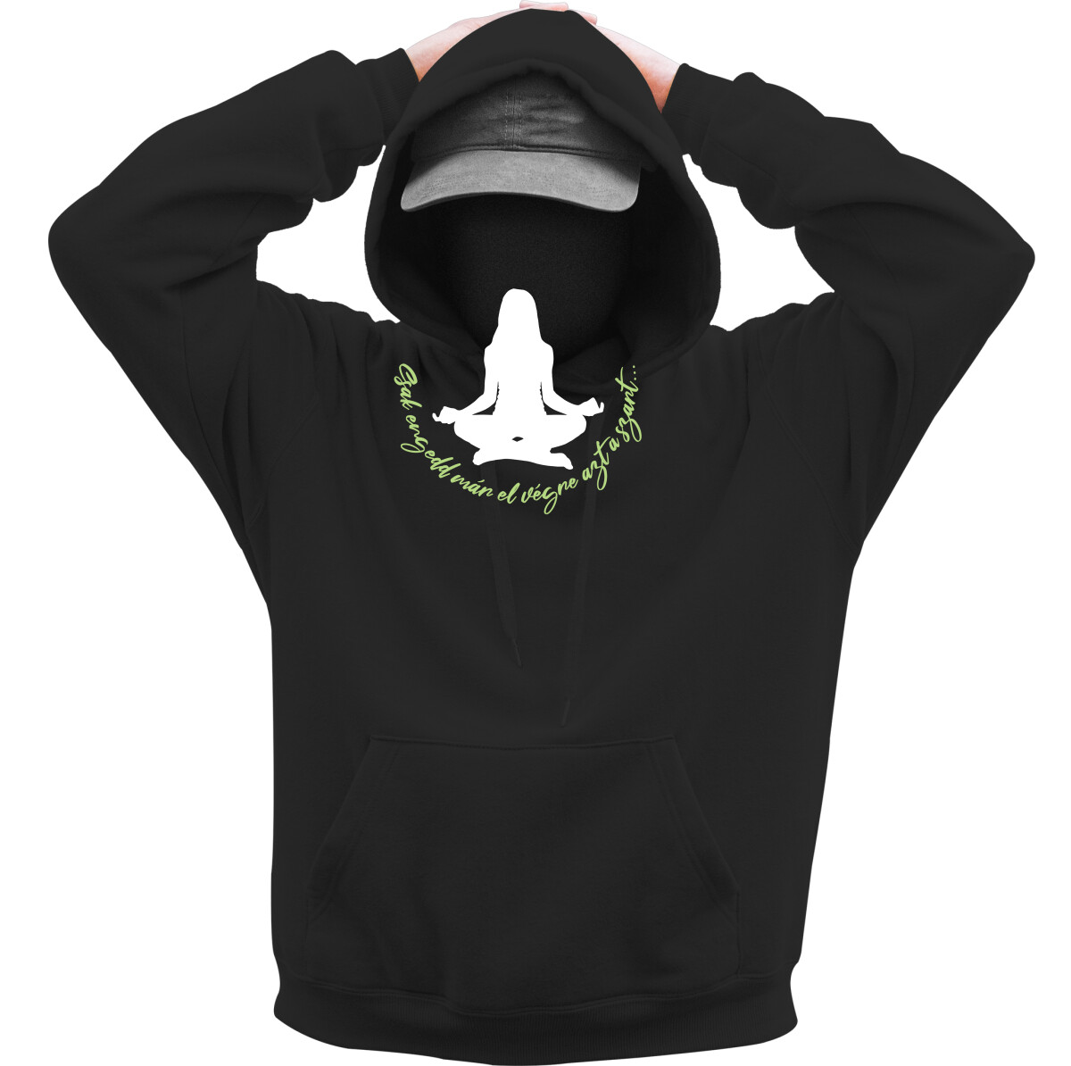 Kapucnis belebújós pulóver