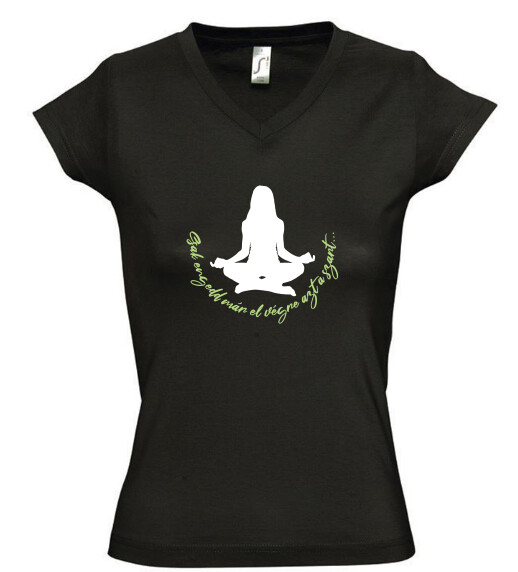 Női V nyakú póló