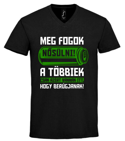 Unisex V nyakú póló