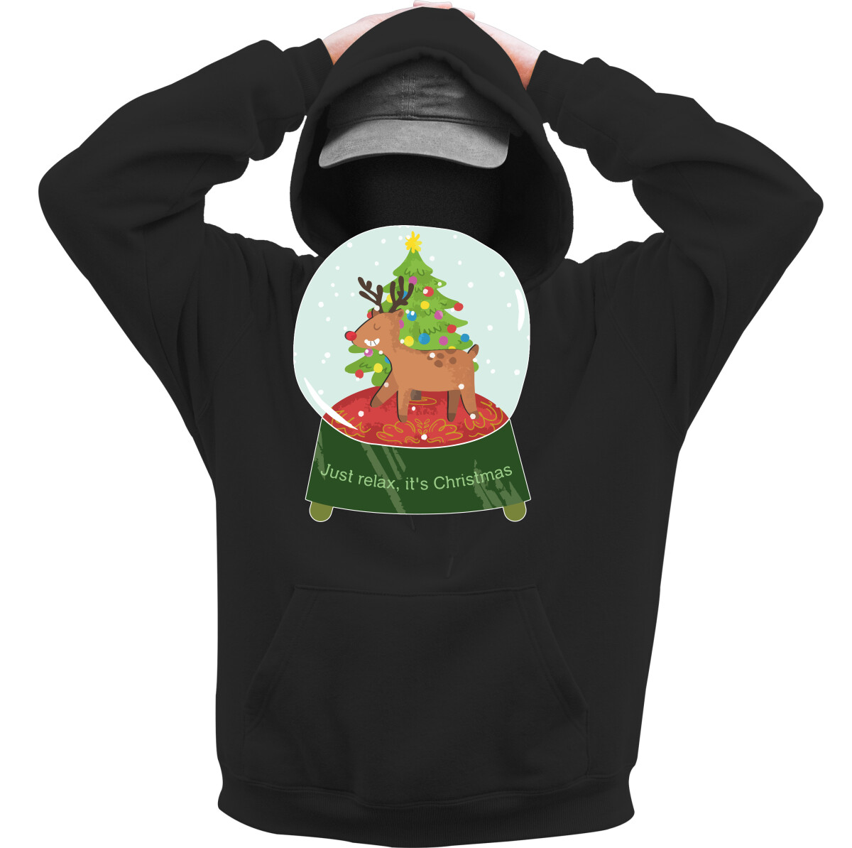 Kapucnis belebújós pulóver