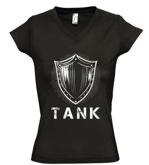 Női V nyakú póló