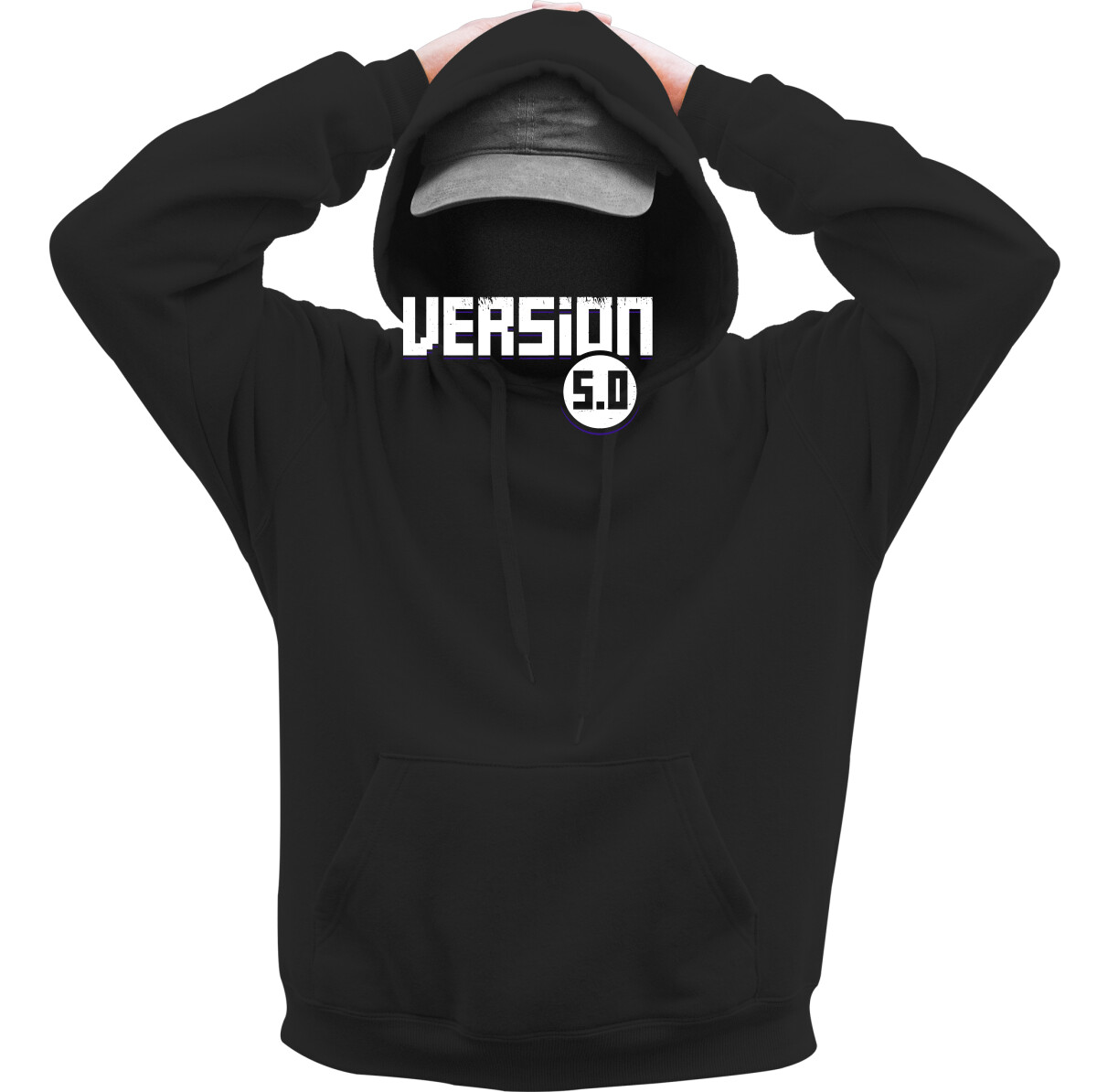 Kapucnis belebújós pulóver