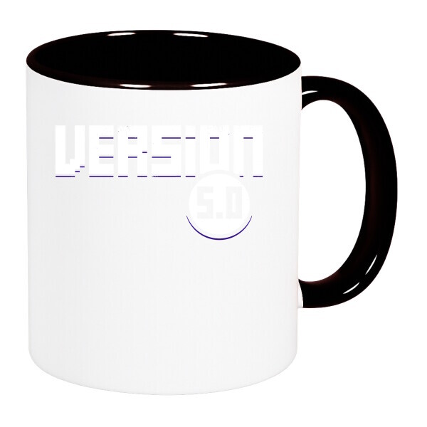 Színes fülű és belsejű bögre