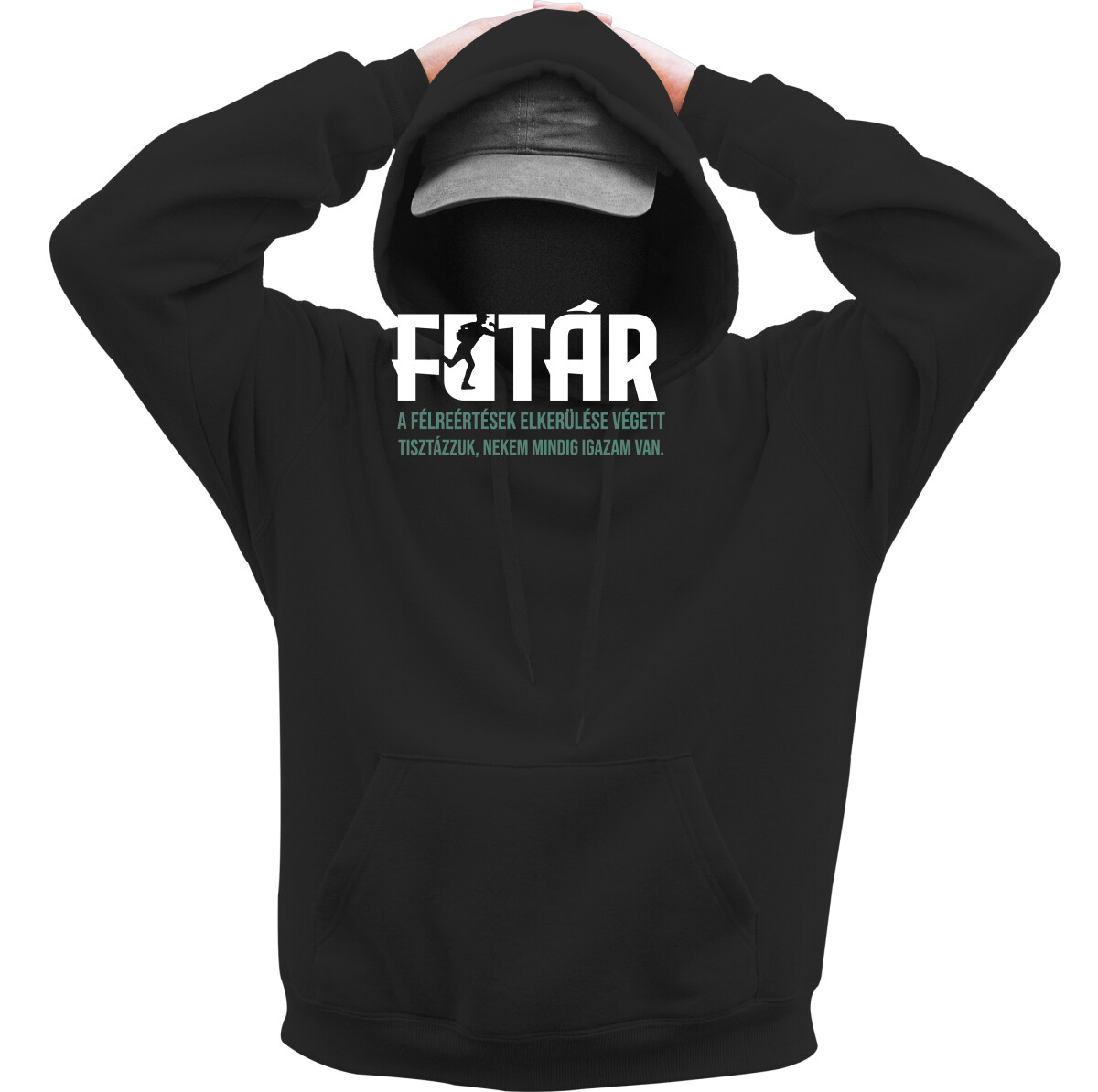 Kapucnis belebújós pulóver