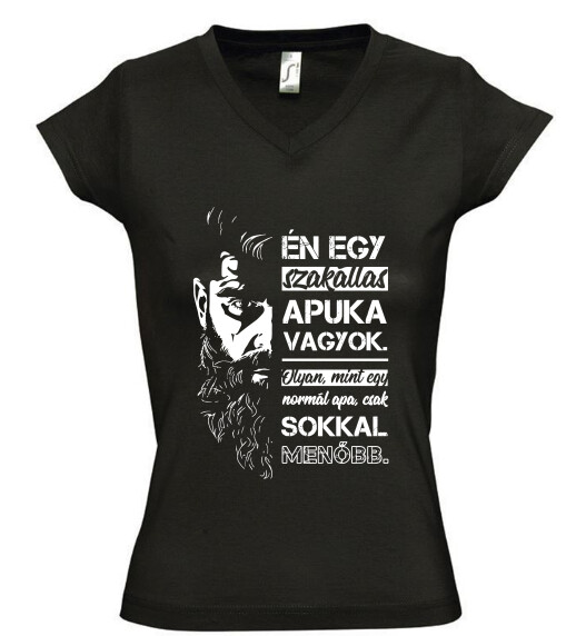 Női V nyakú póló