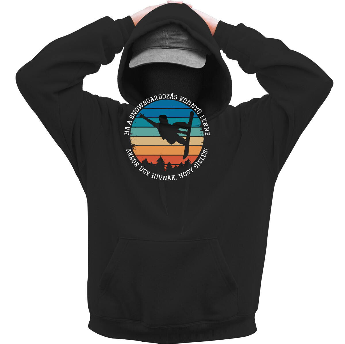 Kapucnis belebújós pulóver