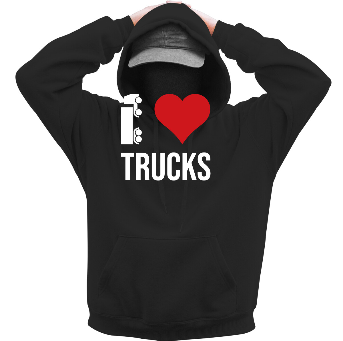 Kapucnis belebújós pulóver