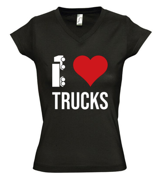 Női V nyakú póló