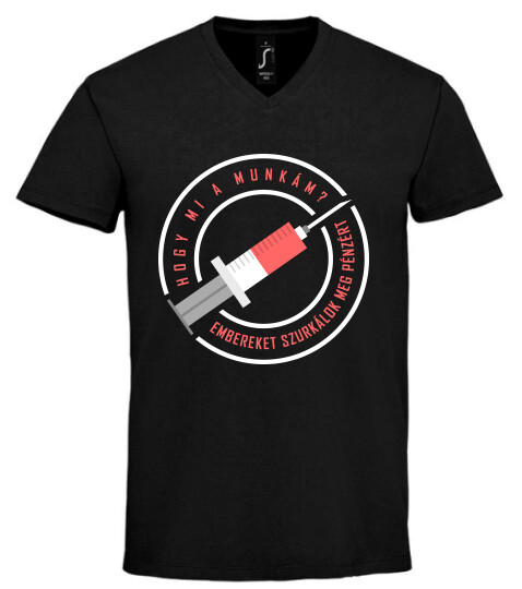 Unisex V nyakú póló