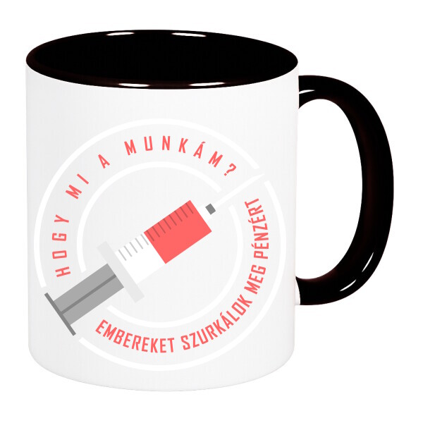 Színes fülű és belsejű bögre