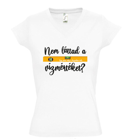 Női V nyakú póló