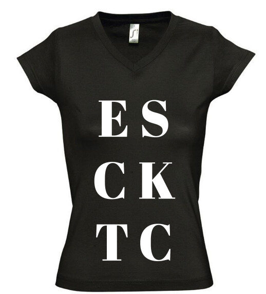 Női V nyakú póló