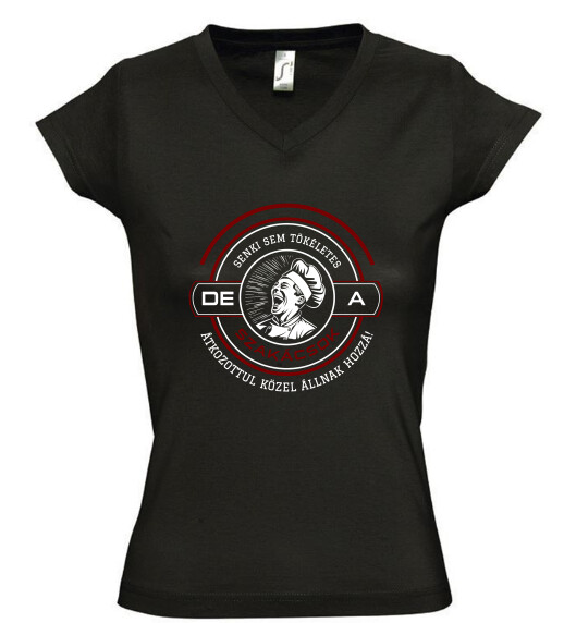 Női V nyakú póló
