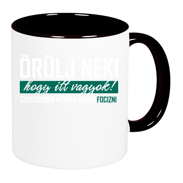 Színes fülű és belsejű bögre