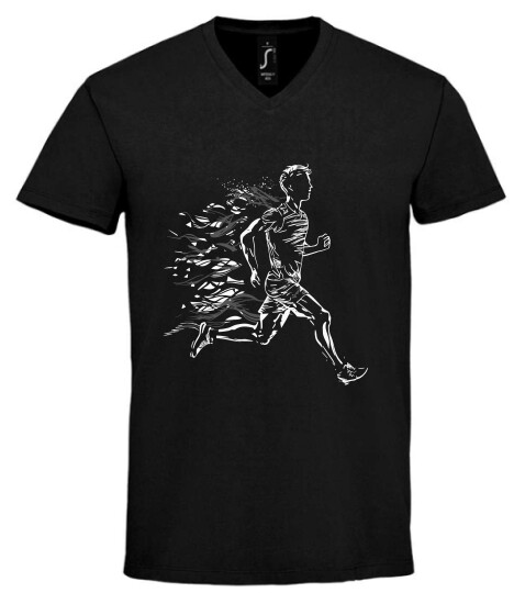 Unisex V nyakú póló