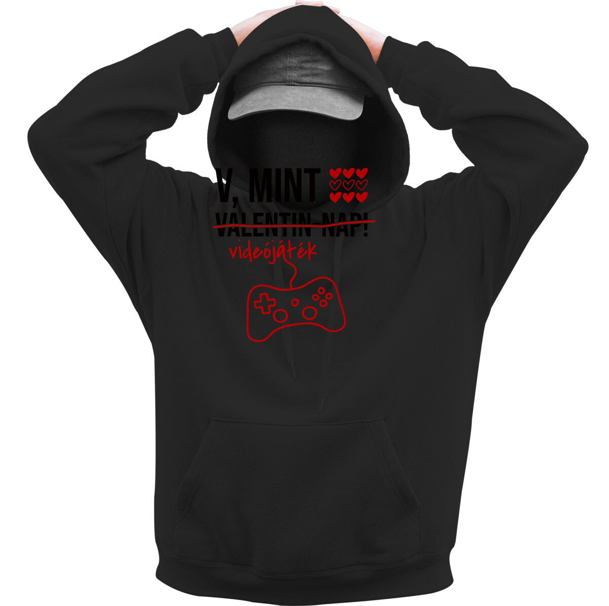 Kapucnis belebújós pulóver