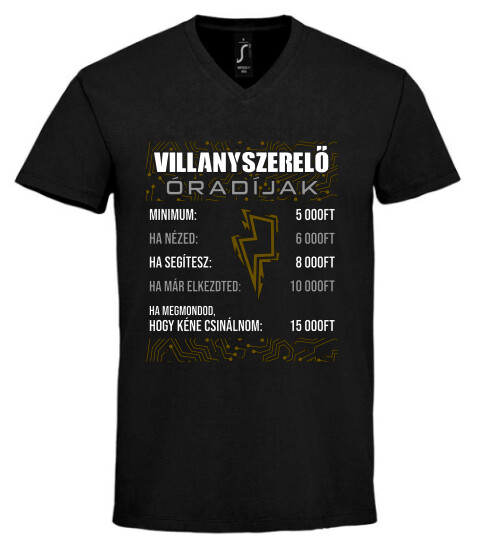 Unisex V nyakú póló