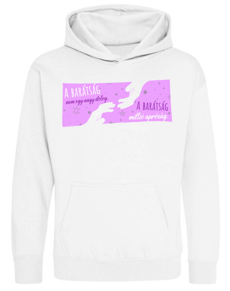 Kapucnis belebújós gyerek pulóver