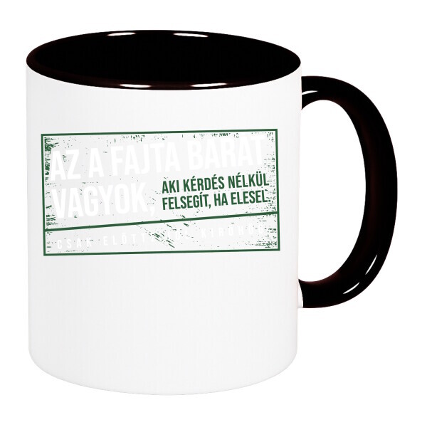 Színes fülű és belsejű bögre