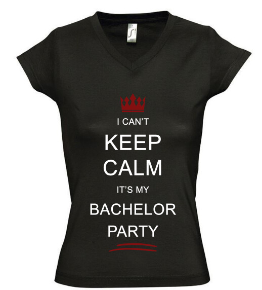 Női V nyakú póló