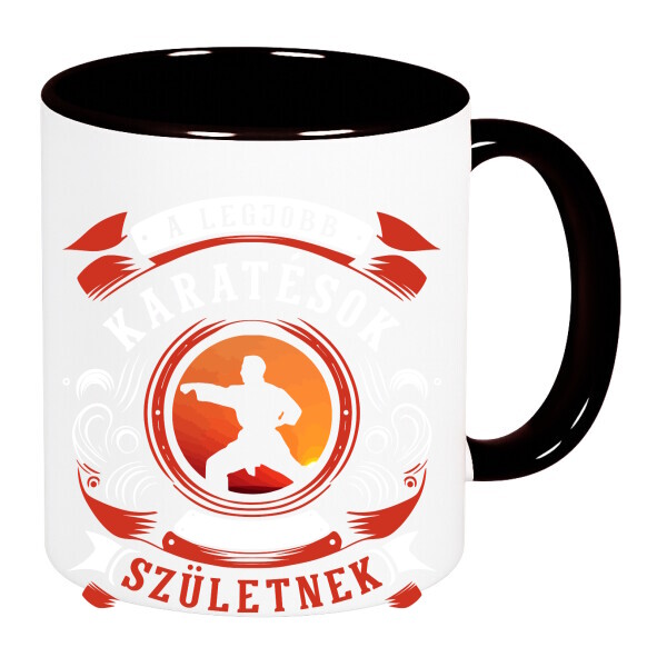 Színes fülű és belsejű bögre