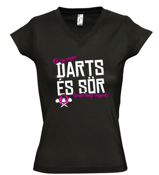 Női V nyakú póló