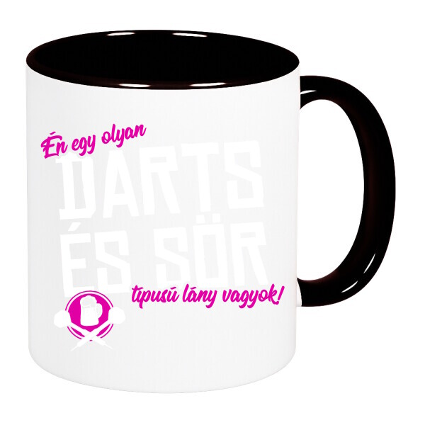 Színes fülű és belsejű bögre