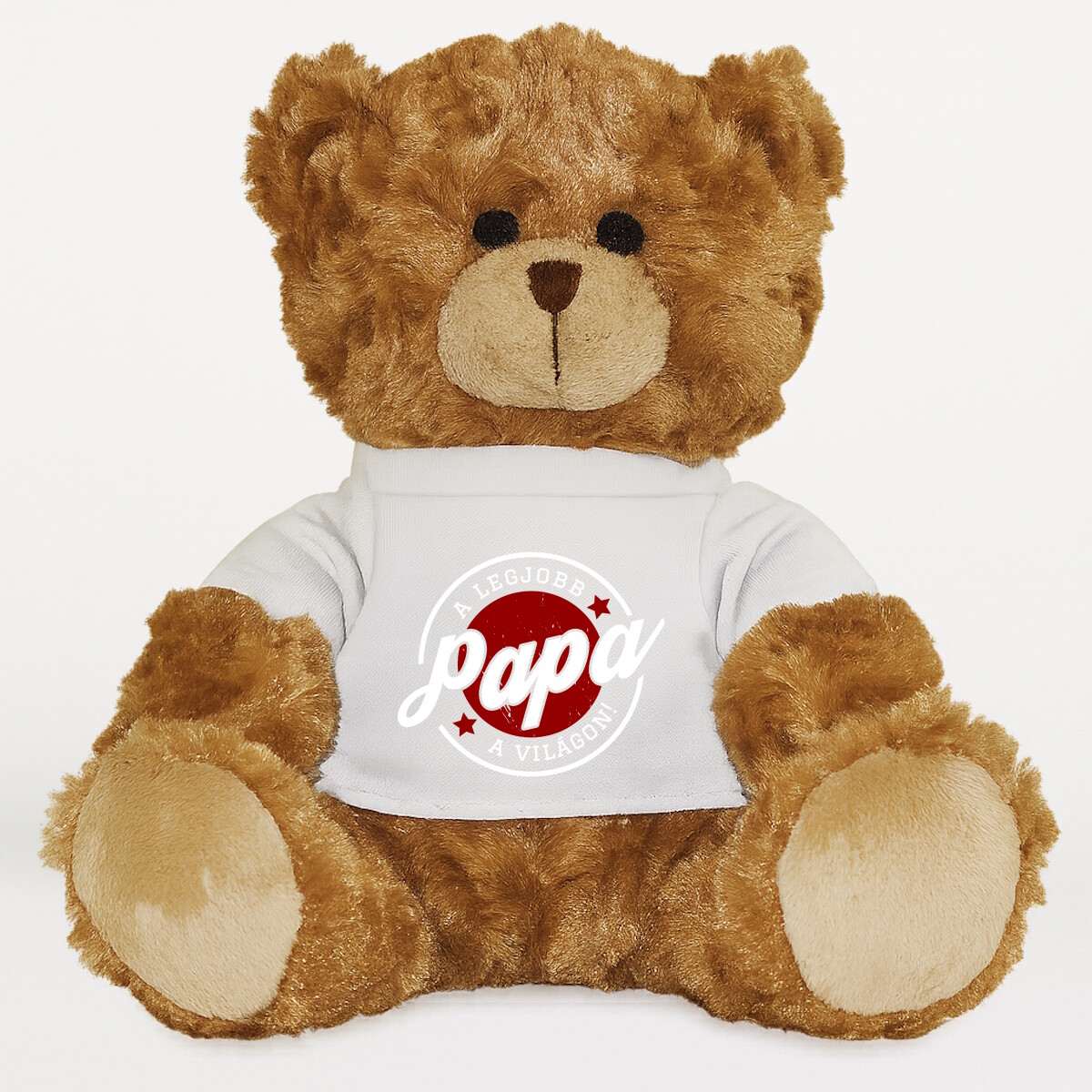 Plüssmaci egyedi pólóval