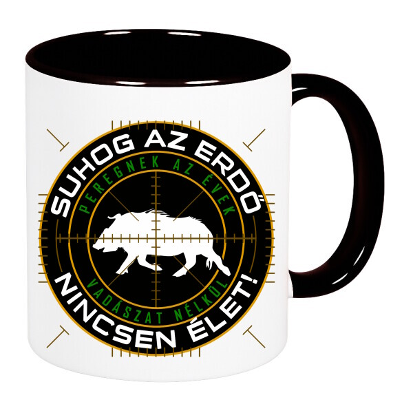 Színes fülű és belsejű bögre