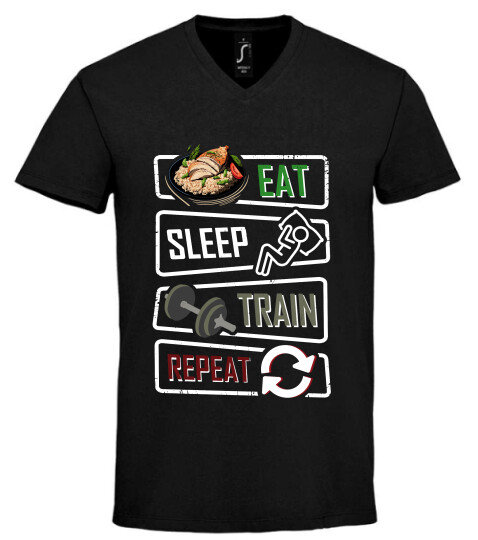 Unisex V nyakú póló