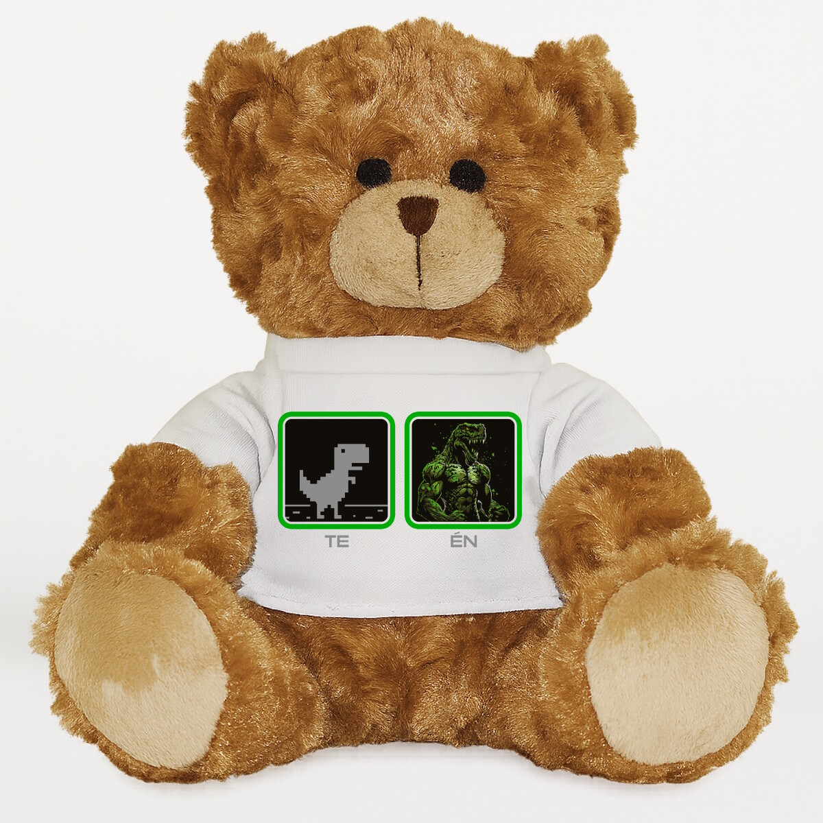 Plüssmaci egyedi pólóval