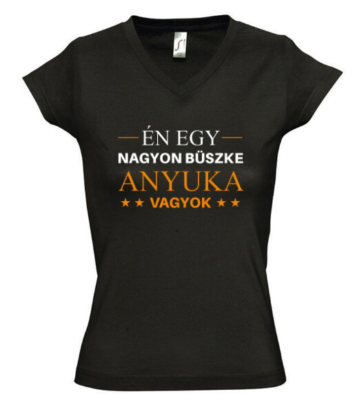 Női V nyakú póló