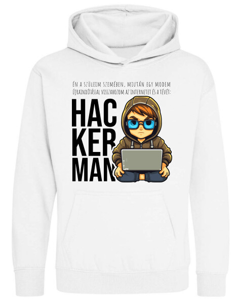 Kapucnis belebújós gyerek pulóver