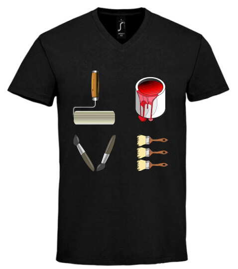 Unisex V nyakú póló