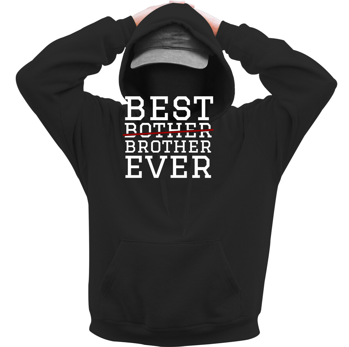 Kapucnis belebújós pulóver