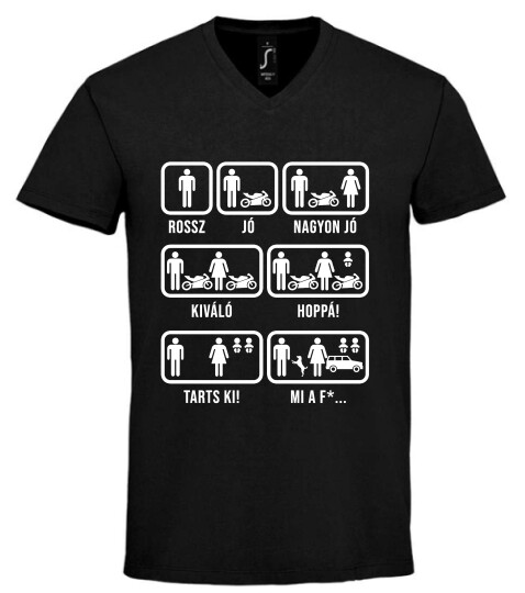 Unisex V nyakú póló